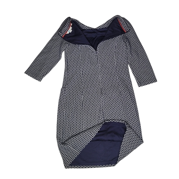 Boden Sarah Smart Day Navy White Dress Size 2 - Picture 7 of 8